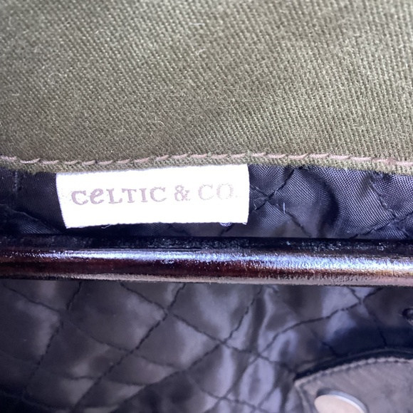 ❤️🇬🇧BNNT CELTIC & CO REAL” leather/cotton biker jacket. US12. UK16. Khaki/blk - Picture 5 of 14
